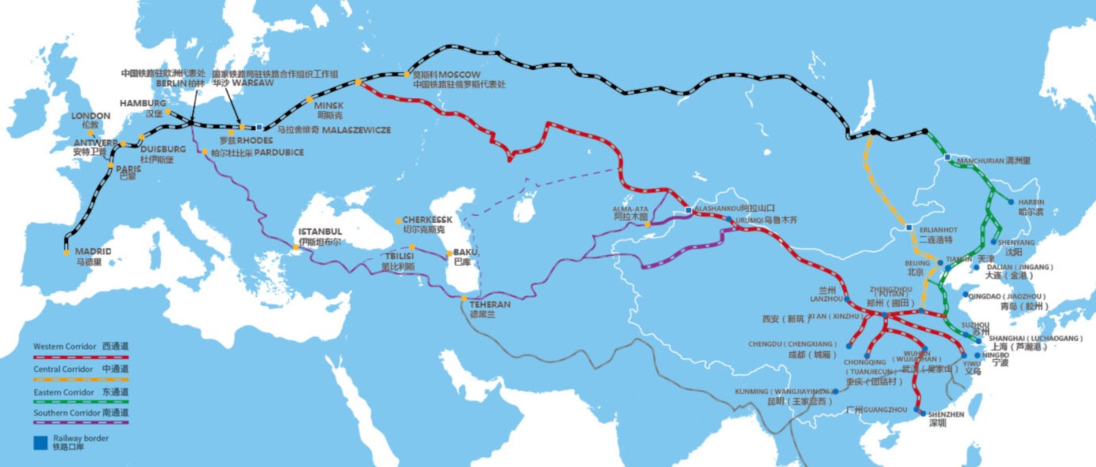 中國到德國鐵路運輸 中德國際物流中歐班列 中德鐵路快運