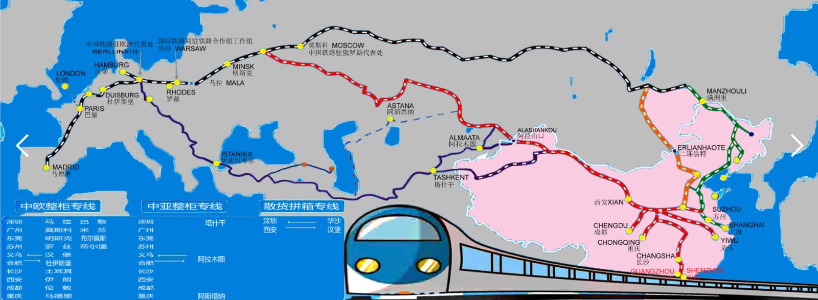 中歐班列中俄鐵路中亞班列國際鐵路運輸業務貨運注意事項